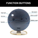 Analog Alarm Clock Battery Operated Non Ticking Small Clock with Night Ligh