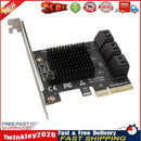 SATA PCIe Adapter 6 Ports SATA III to PCI Express 3.0 X4 Expansion Card Newly