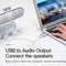 X/B Vention Sound Card for Microphone or Webcam, USB to 3.5mm Jack, e