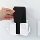 Adhesive Remote Control Mobile Phone Charging Plug Organizer Rack (White) Newly