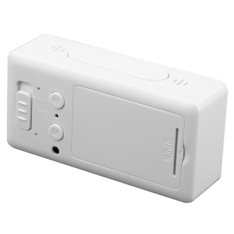 LED Digital Alarm Clock with USB Port Snooze Table Electronic Clock (White)