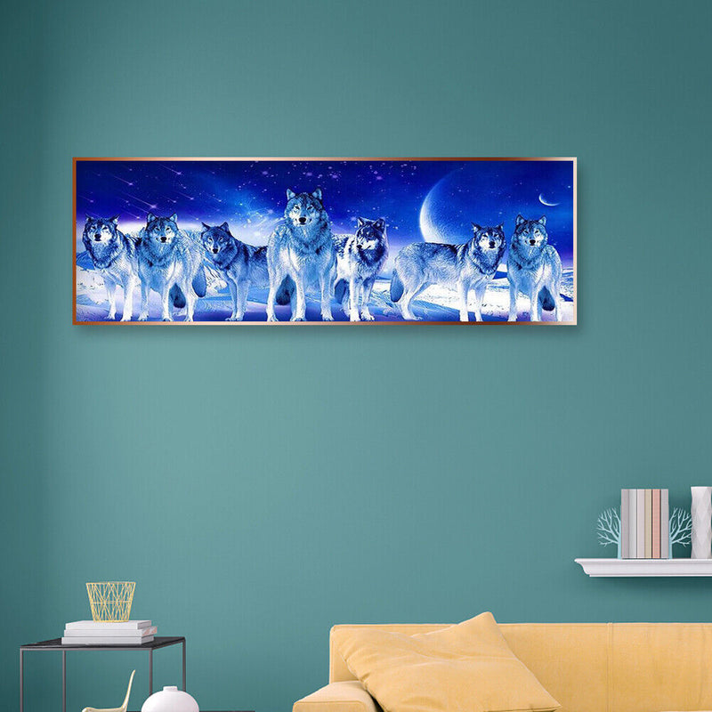 Diamond Painting DIY Star Wolves Mosaic 5D Full Round Drill Kit Wall Decorations