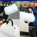 White Women Pretty Cute Faux Rabbit Fur Handbag Shoulder Messenger Bag Tote