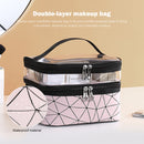 Double Layer Travel Makeup Bag Waterproof Portable Cosmetic Bag Case Organize