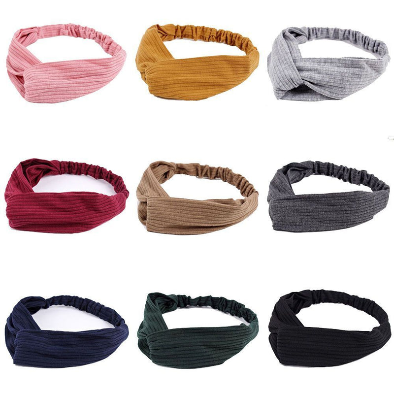 Winter Warm Cross Headband Twisted Knotted Headwrap Headwear Sports Hair Bands