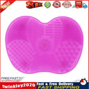 Silicone Makeup Brush Pen Cleaning Pad Suction Cup Scrubber Board (Rose) Newly