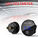 Car Car DC 5-48V Digital Panel Voltmeter Touch Switch Battery Capacity Tester