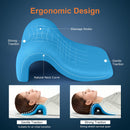 Neck Stretcher - Cervical Traction Massager Pillow for Pain Relief (Blue) Newly