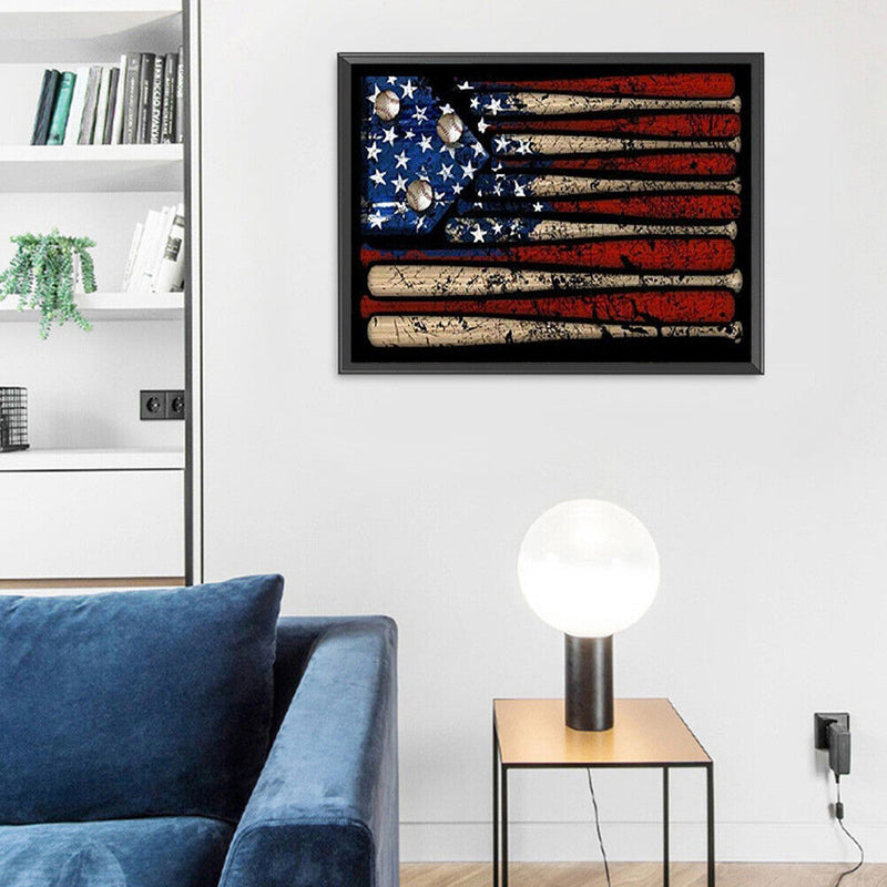 5D DIY Diamond Painting Nail Flag Full Round Drill Mosaic Art Home Picture Newly