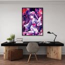 5D Animation girl Diamond Painting Special Shape Rhinestone Partial