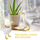 Cute Goose Duck Magnetic Key Holder Mini Key Storage Rack Garden Statues Decor.