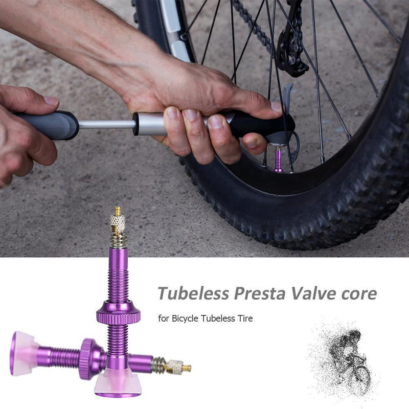 2pcs 40/60mm MTB Road Ultra-light Bike Tubeless Presta Valve Core for Bicycle