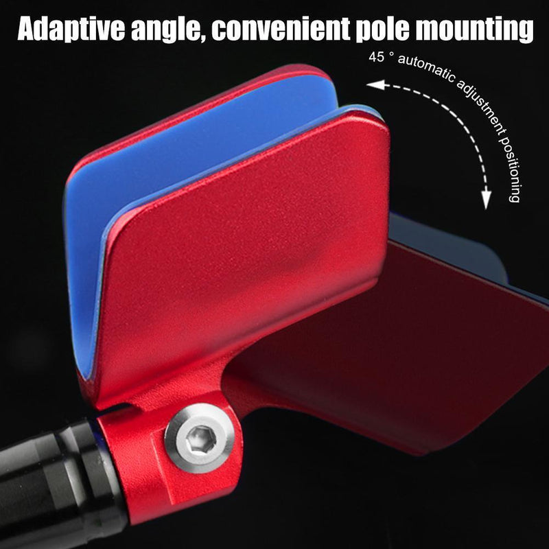 Automatic Rebound Fishing Pole Holder Rod Stand Support Head Tackle (Red)
