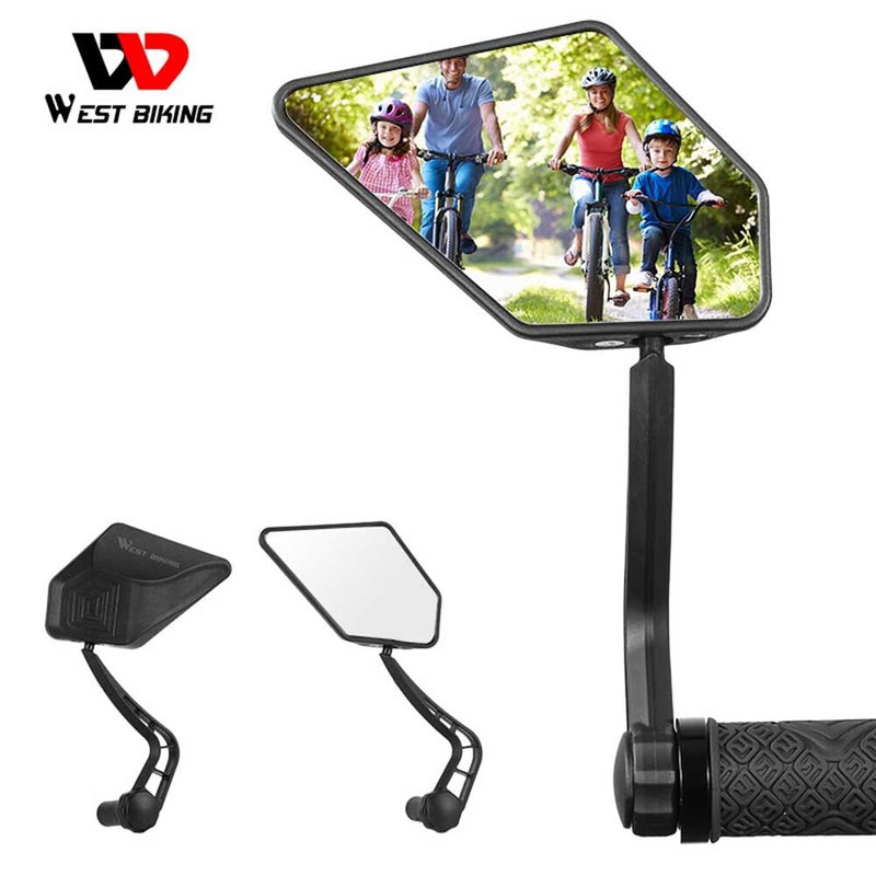 #A WEST BIKING Cycling Safety Rotatable Mountain Bike Handlebar Rearview Mirrors