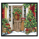 DIY Printed Welcome Christmas Cross Stitch Partial Embroidery Canvas Wall Decor