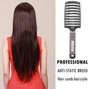 8 Color Bristle Nylon Women Wet Curly Detangle Hair Brush for Salon Styling T