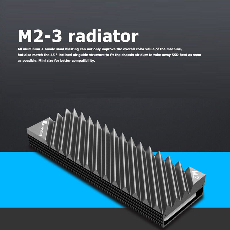 M.2 2280 SSD Hard Disk Heat Dissipation Fin Aluminum Alloy Heat Sink for PC