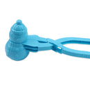 Snowball Maker Tool Snowman Shape DIY Snow Ball Tongs with Handle (Blue) Newly
