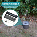 Camping Tripod Hanging Pot Campfire Cookware Pot Grill Hook Holder (Black) Newly