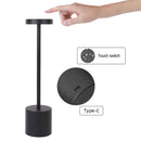 LED Table Lamp USB Charge Dimmable Eye Protect Bedside Night Light (Black)