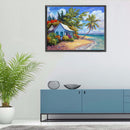 5D Diamond Painting Seaside Village Full Round Drill Rhinestone DIY Decoratio
