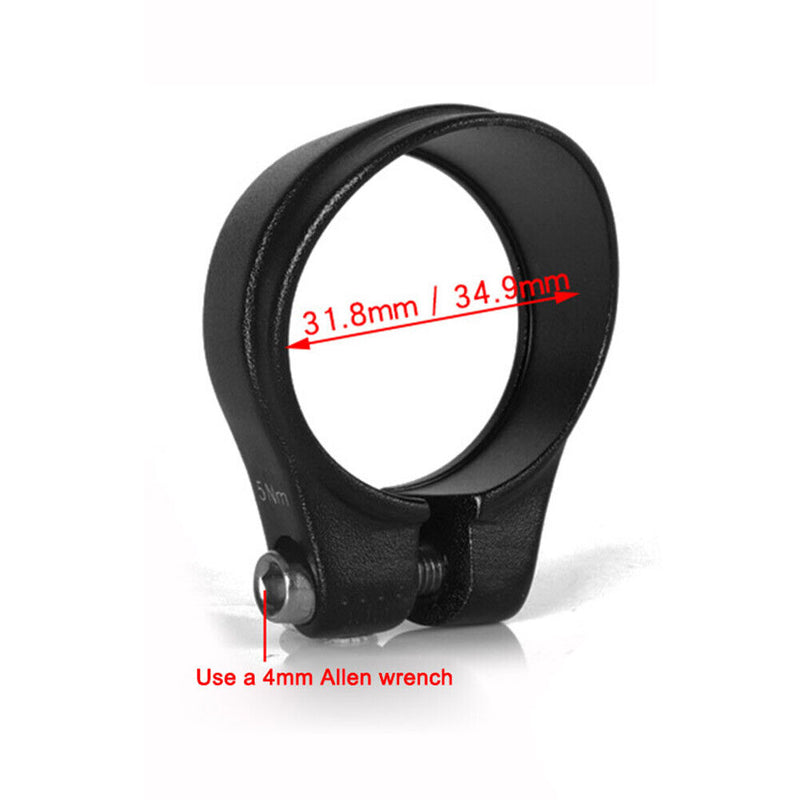 31.8mm Bicycle Saddle Seat Tube Clamp MTB Road Bike Seatpost Clamps (Black)