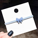 Gift Women Girl Random Color Bow Hair Ring High Elastic Hair Tie Rope