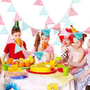 12 Flags Pink Blue Floral Cotton Fabric Bunting Pennant Banner Birthday