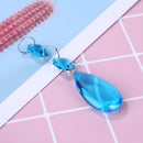 Stainless Steel Ring Door String Tassel Crystal Glass Curtain (Royal Blue)