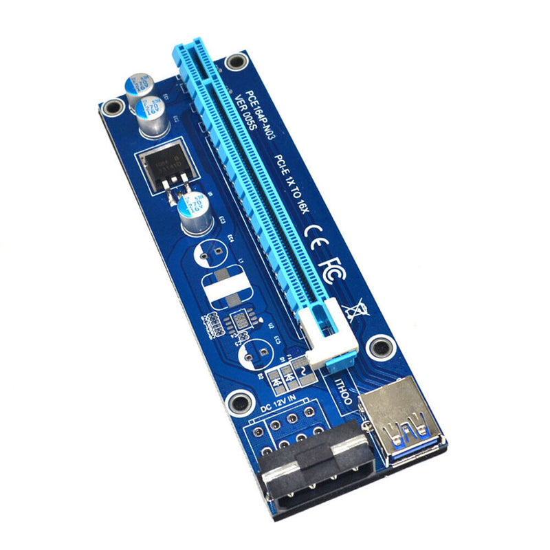 15pcs USB 3.0 PCI-E Express 1x 16x Extender Riser Card Adapter Power Cable