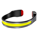 COB LED Headlight Portable 500LM Headlamps Torch for Camping Hiking (Grey)