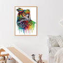 #A Partial Cross Stitch 14CT Cotton Thread Rainbow Owl DIY Counted Embroidery Ki