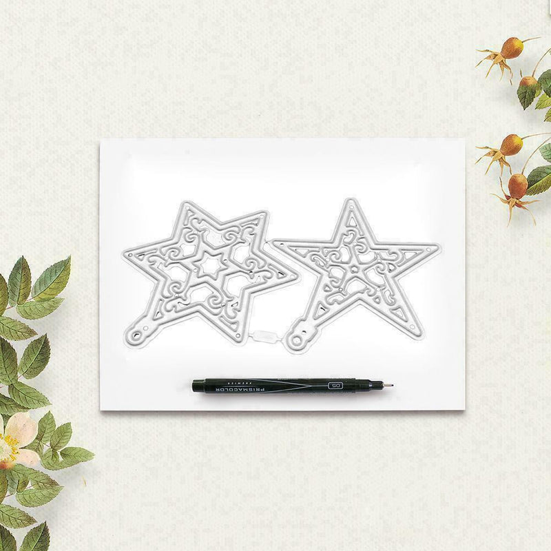 Star Metal Cutting Dies Die Cut Stencil Embossing Scrapbooking DIY A 2in1 S8I8