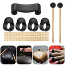 9pcs/Set Solid Wood Tongue Drum Drumstick Sound Stickers Instrument Accessories