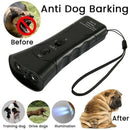 2 in 1 Ultrasonic Deterrents Dog Repeller Portable LED Pet Training Stop Barking