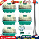 5pcs Seed Starter Trays with Grow Light Garden Plant Seedling Box (Green) Newly