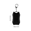 Keychain Power Bank USB Cell Phone Solar Power Bank with LED Light (Black)