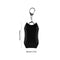 Keychain Power Bank USB Cell Phone Solar Power Bank with LED Light (Black)