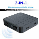 Wireless Bluetooth 5.0 Transmitter&Receiver Audio Adapter 2in1 3.5mm Aux V7B4