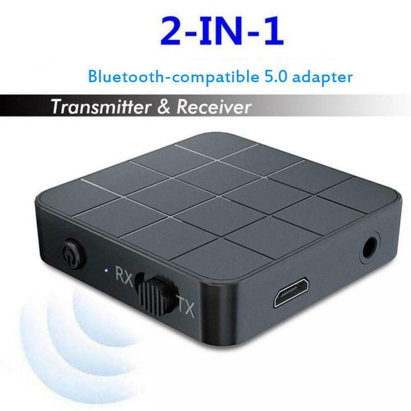 Wireless Bluetooth 5.0 Transmitter&Receiver Audio Adapter 2in1 3.5mm Aux V7B4