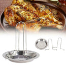 Roast Chicken Holder Steel Upright Roaster Rack BBQ Stand Grilled .T1Y2 O8W6