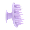 Silicone Shower Hair Washing Comb Brush Head Scalp Massage Brush (Purple) Newly
