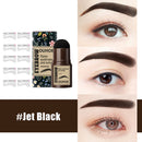 Waterproof EyeBrow Powder Stamp Brow Stencils Shaping Kit (Jet Black)