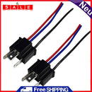 2x 9003 H4 Socket Wiring Harness Headlight Fog Lamp Male Connector Pig Tail