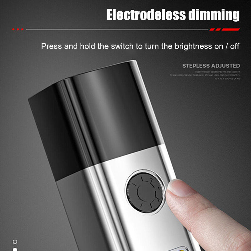 LED COB Flashlight USB Rechargeable 2 Mode Outdoor Camping Cycling Wall