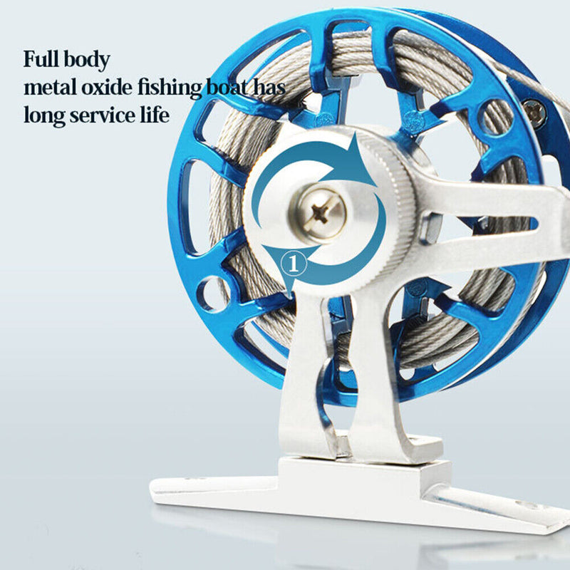 Stainless Steel Fish Buckle Lock Set Live Fishing Lock Belt Stringer (Blue)