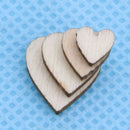 4 Sizes Crafts Accessories Wedding Decor Table Scatter Wooden Love Heart