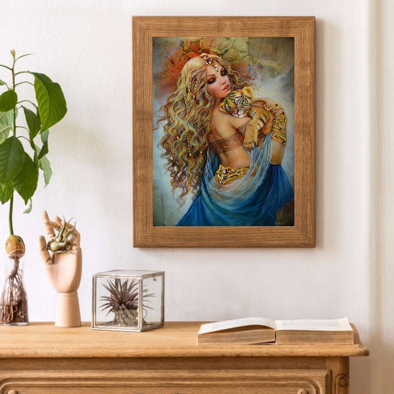 Paint By Numbers for Kids Beginner Elegant Girl Back Home Decor DIY Painting Kit