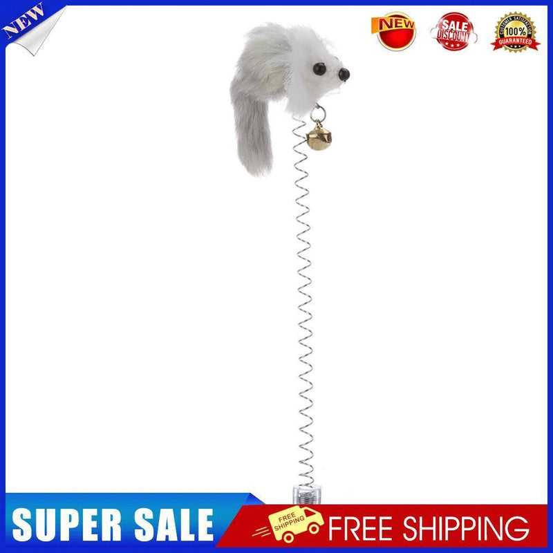 Cat Teaser Feather False Mouse Sucker Spring Cat Interactive Toys(1pc)