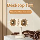 #A Desktop Electric Fan Double Head Clip-on Fan USB Charging Cooling Equipment